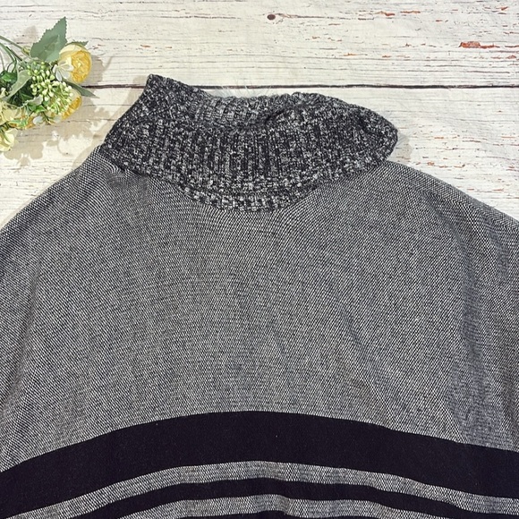 Anthropologie Maeve Keisha Poncho Sweater in Black - Picture 7 of 9